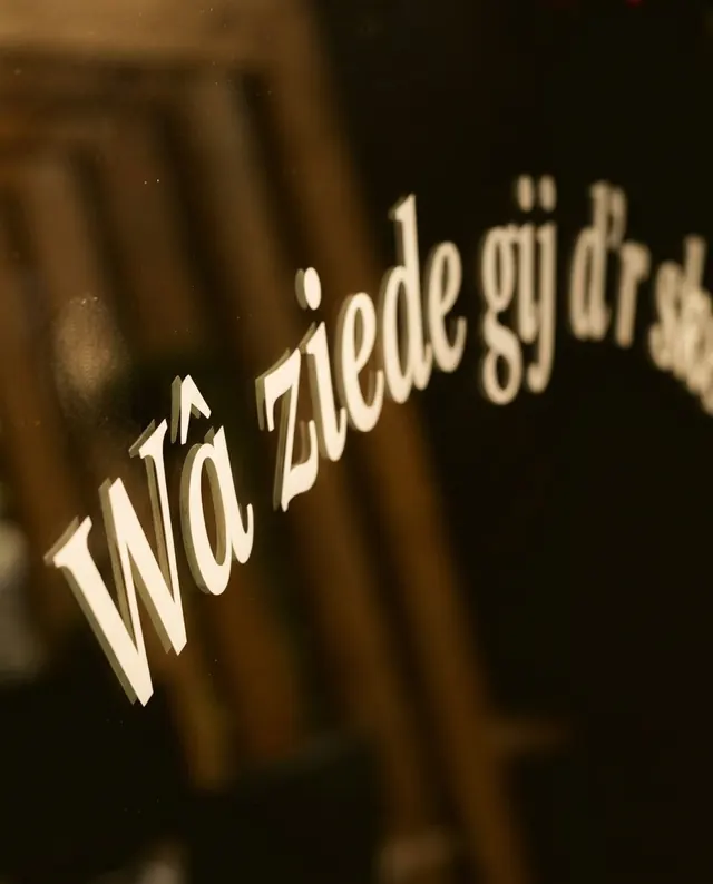 De letters van dichtbij